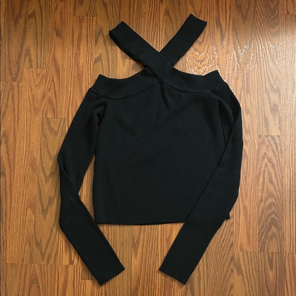 Lulus Dark Green Off-the Shoulder Top - Picture 2 of 5